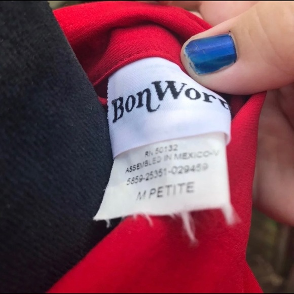 Red Button Down Shirt by BonWorth - Picture 5 of 8